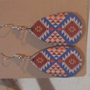 Aztec Print Earrings